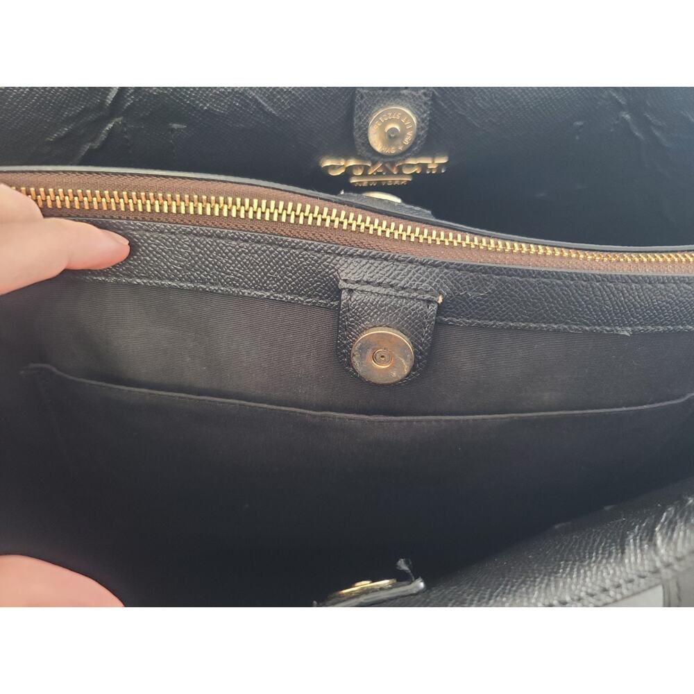 Coach Authentic Brown Signature Coated Canvas Large Avenue Carryall Tote - Picture 9 of 16